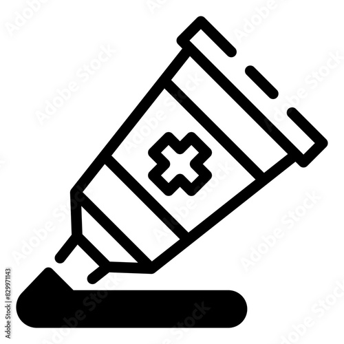 Medical Ointment Line Icon Symbol