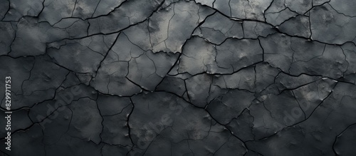 A background image of a cracked concrete floor with a dirty and dark texture providing ample copy space