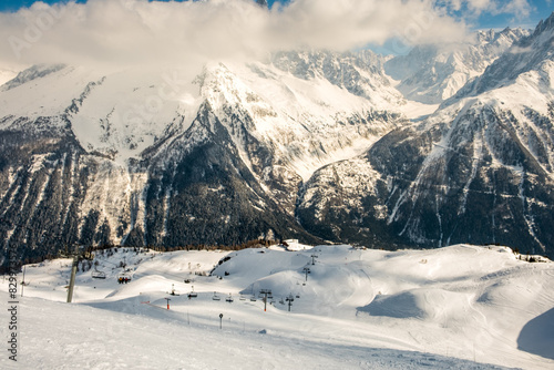 ski resort in the mountains