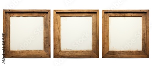 A wooden frame stands alone...