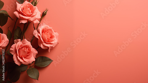 Wallpaper Mural Pink Roses - Romantic and Elegant Flowers Torontodigital.ca
