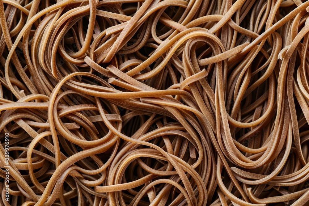 Dry raw buckwheat noodles texture background Dry raw buckwheat noodles texture background