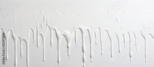 A wall with white paint dri...