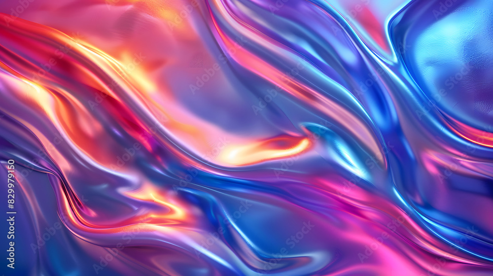 Metallic abstract wavy liquid background layout design tech innovation. Generative AI. Metallic abstract wavy liquid background layout design tech innovation. Generative AI.