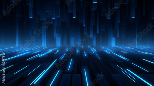 Fototapeta Naklejka Na Ścianę i Meble -  Digital blueprints straight lines pattern poster background