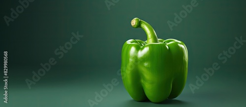 An isolated green pepper wi...