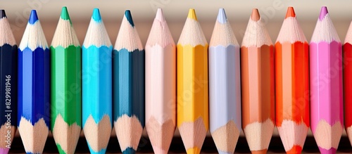 A close up view of colored ...