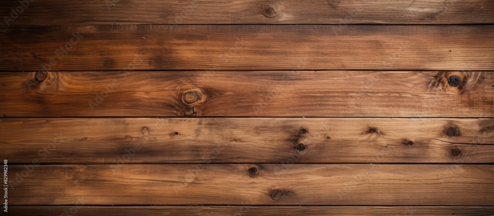 Fototapeta premium A horizontal copy space image displaying the closeup of wooden boards