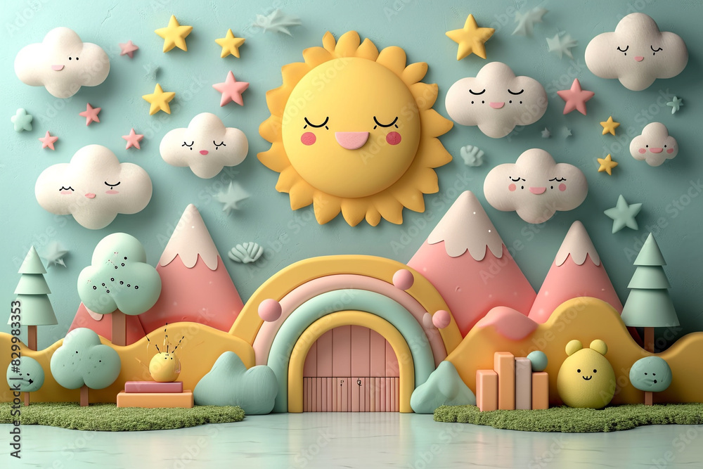Cute illustration for kids room Cute illustration for kids room