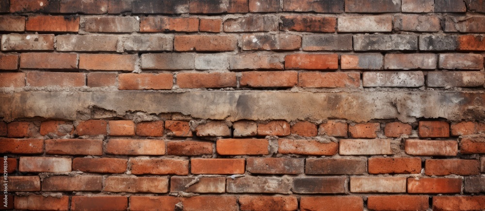 Fototapeta premium A brick wall provides a textured and captivating background for your copy space image