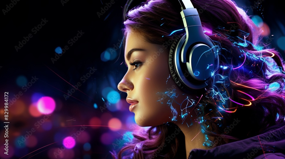 Futuristic woman and flowers with holographic elements, digital art, neon lights, hightech design 8K , high-resolution, ultra HD,up32K HD Futuristic woman and flowers with holographic elements, digital art, neon lights, hightech design 8K , high-resolution, ultra HD,up32K HD