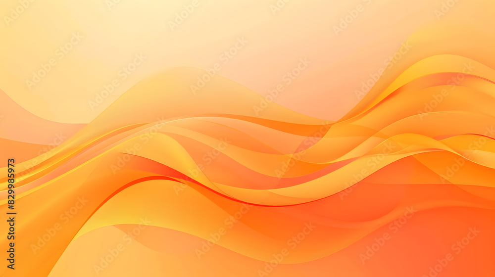 Orange abstract curve wave clean light gradient background. Generative AI. Orange abstract curve wave clean light gradient background. Generative AI.