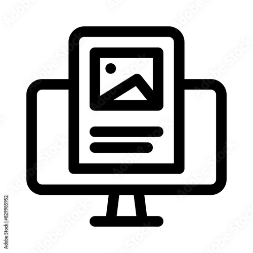 blogging line icon