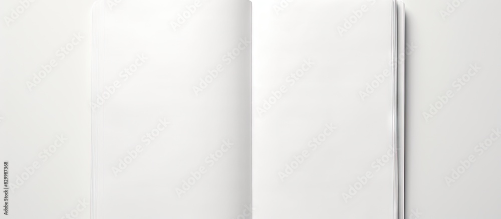 A copy space image of a blank notebook paper isolated on a white background A copy space image of a blank notebook paper isolated on a white background