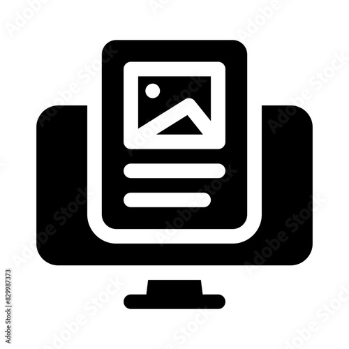 blogging glyph icon