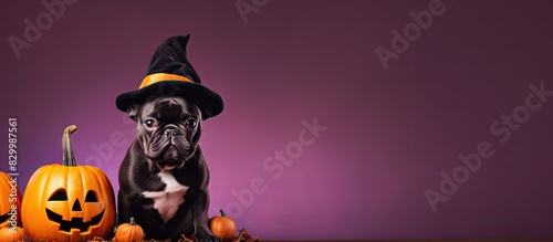 A French Bulldog wearing a ...