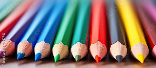 A close up view of colored ...