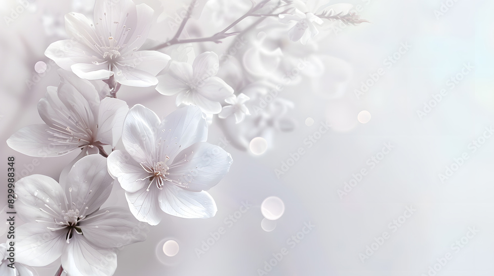 pastel delicate silver and white tones background. Generative AI.