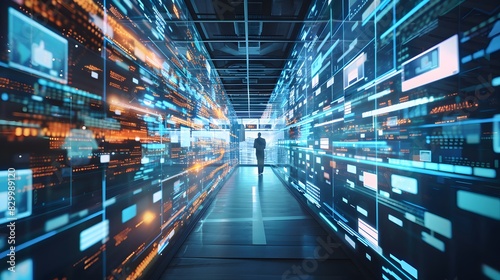 Wallpaper Mural A company undergoing Digital Transformation, showcasing the integration of advanced technology into business processes, improving efficiency and innovation Torontodigital.ca