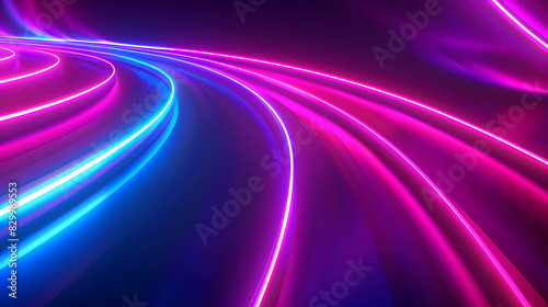 pink blue glowing neon moving high background. Generative AI.