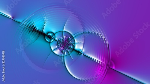 ripple distortion purple and turquoise blue creative design photo