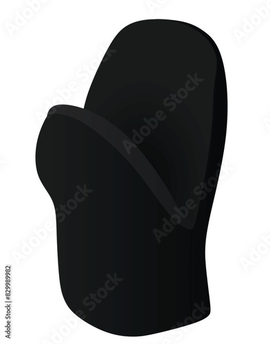 Black cooking glove. vector illustration