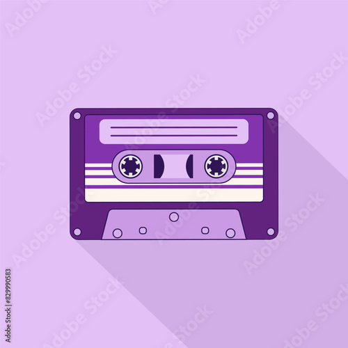 Aesthetics of the 90s, audio tape, retro cassettes for a tape recorder. 2000s Elements . Modern flat style