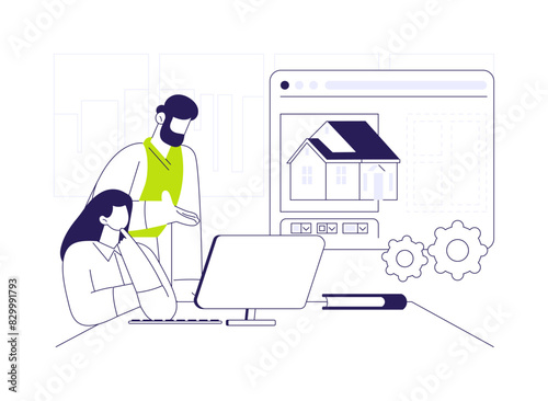 Architectural programming abstract concept vector illustration.