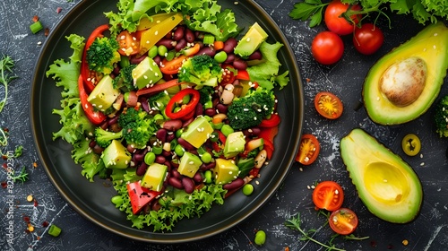 Vibrant Bean and Avocado Sa...