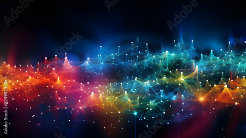 Digital color network data flow abstract graphic background