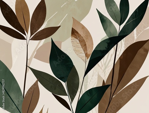 A seamless pattern of lush green leaves ideal for nature-themed backgrounds and design projects