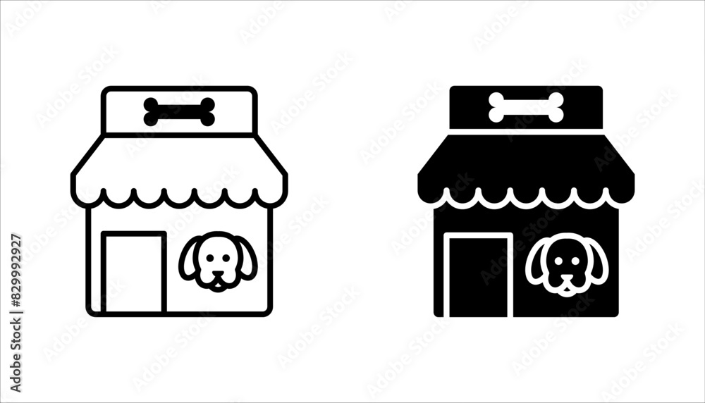 pet shop icon set or logo isolated sign symbol vector illustration on white background pet shop icon set or logo isolated sign symbol vector illustration on white background