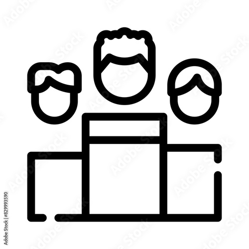 podium line icon