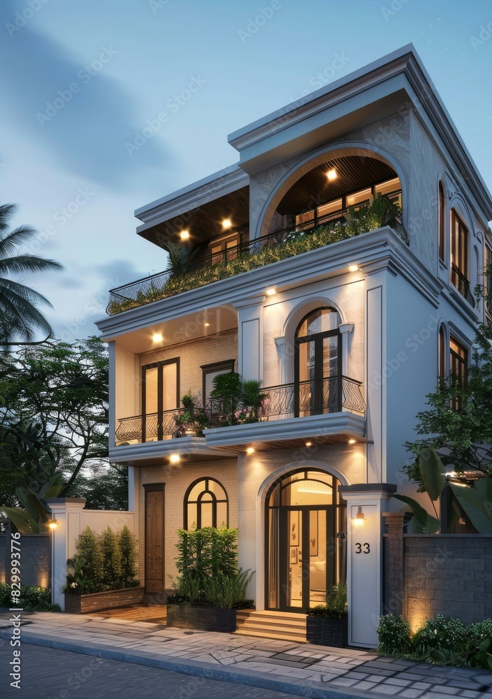 Modern White Villa Boasting Luxury Design