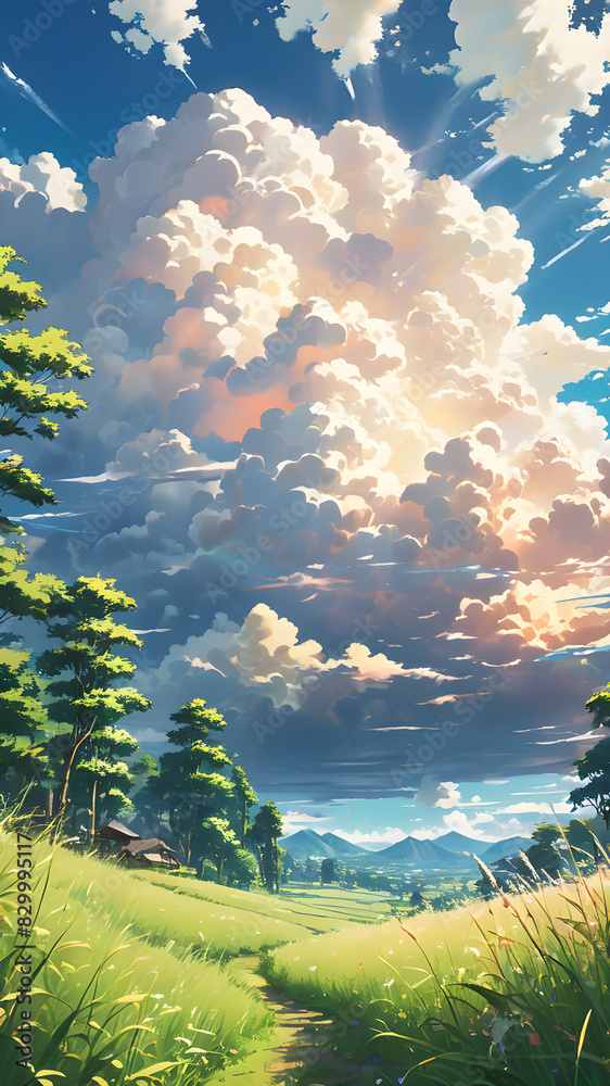 Fototapeta premium landscape with clouds