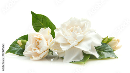 Gardenia  closeup  isolated on white background
