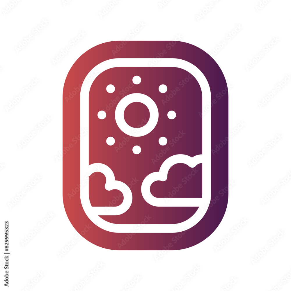 plane window flat gradient icon plane window flat gradient icon