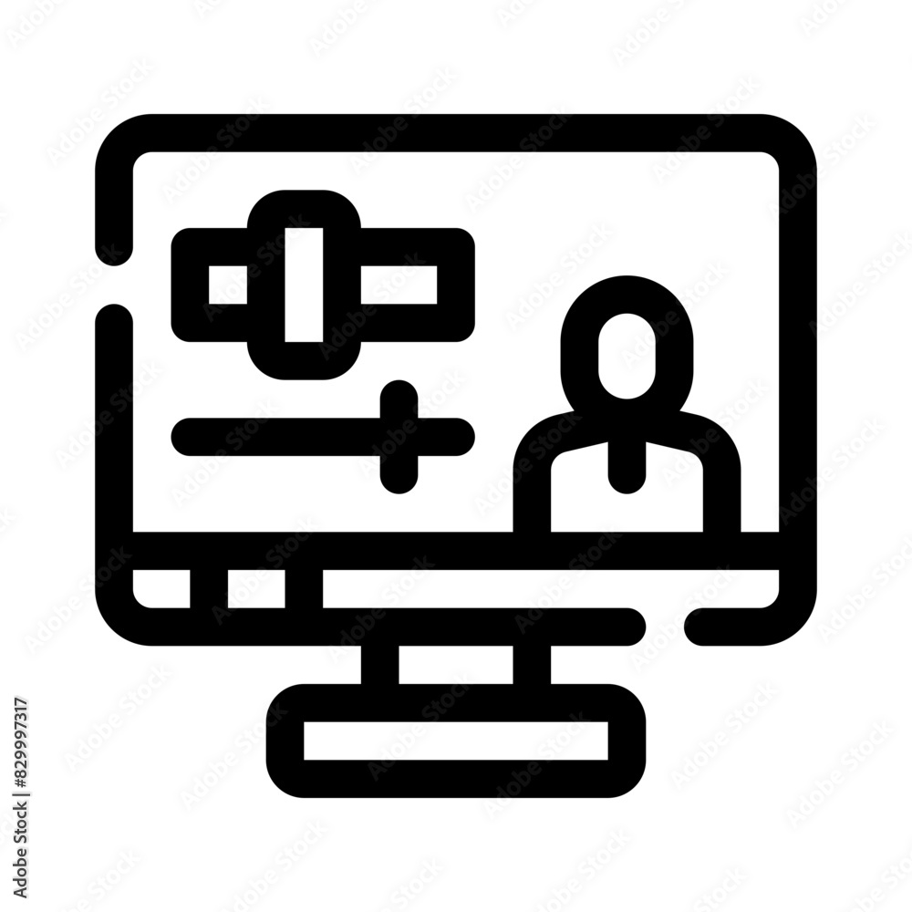 monitor line icon monitor line icon