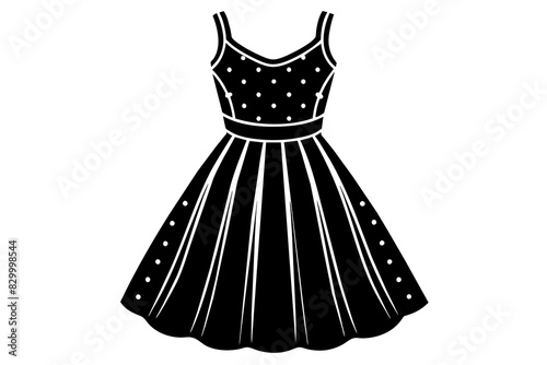 sundress dress vector silhouette illustration