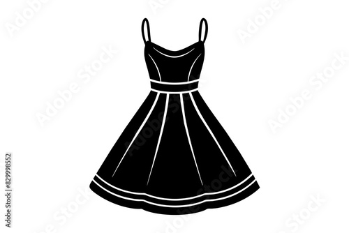 sundress dress vector silhouette illustration