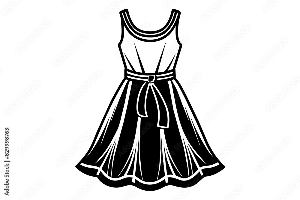 sundress dress vector silhouette illustration sundress dress vector silhouette illustration
