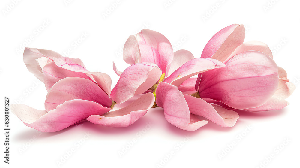 Fototapeta premium Magnolia, petals, isolated on white background