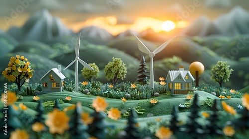 An infographic showing the impact of human activities on the environment and ways to reduce carbon footprint for Earth Day awareness List of Art Media 3D render