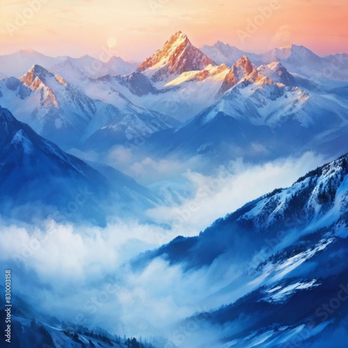landscape with snow
