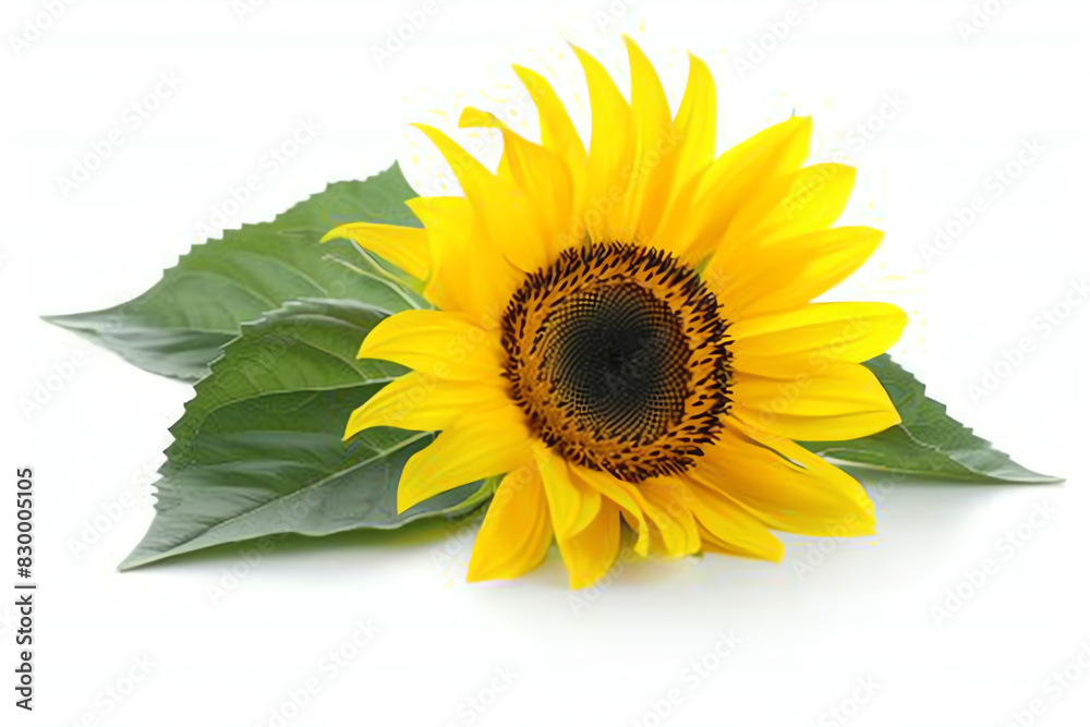 Sunflower, closeup, isolated on white background Sunflower, closeup, isolated on white background