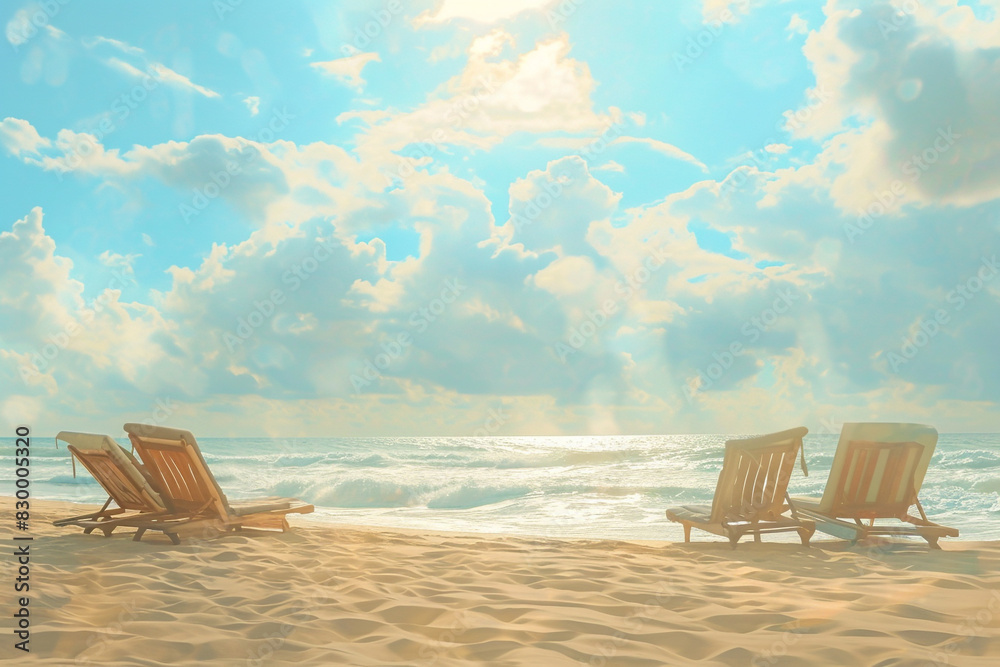 delightful and relaxing beach with sunbeds delightful and relaxing beach with sunbeds