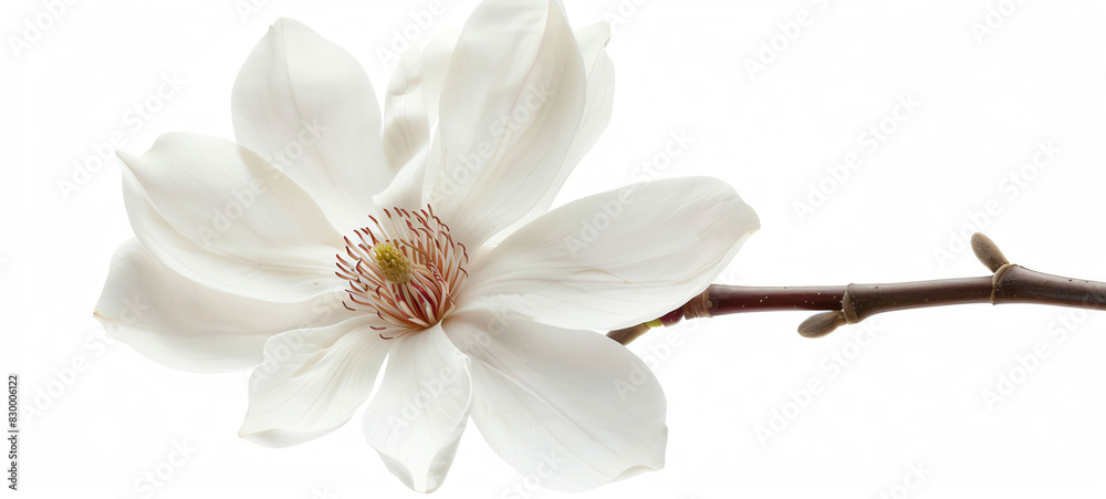Obraz premium White Champaca, single bloom, isolated on white background