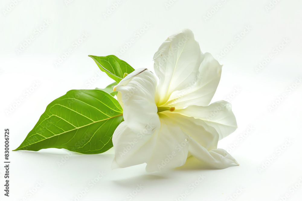 Wrightia, single bloom, isolated on white background Wrightia, single bloom, isolated on white background