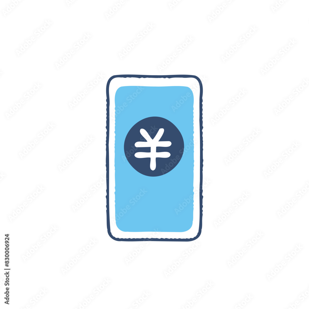 Obraz premium スマートフォンと日本円マーク