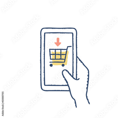 スマートフォンでのオンラインショッピング